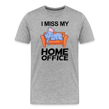 Home Office Spruch lustig - Männer Premium Bio T-Shirt - Grau meliert - Vorne - Damien (186cm)