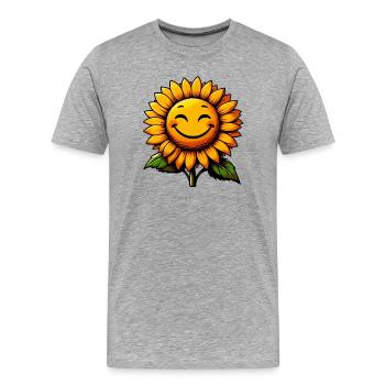 Sunflower - Men's Premium Organic T-Shirt - heather grey - Front - Damien (186cm)