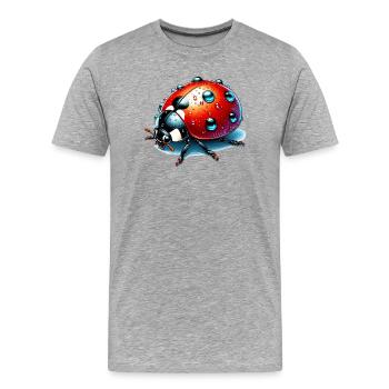 Coccinelle - T-shirt bio Premium Homme - gris chiné - Devant - Damien (186cm)