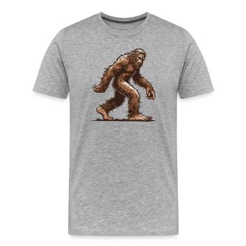 Sasquatch - T-shirt bio Premium Homme - gris chiné - Devant - Damien (186cm)