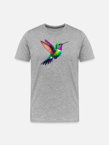 Hummingbird - Men's Premium Organic T-Shirt - heather grey