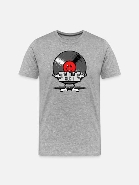 Vieux comme un 33t - T-shirt bio Premium Homme - gris chiné