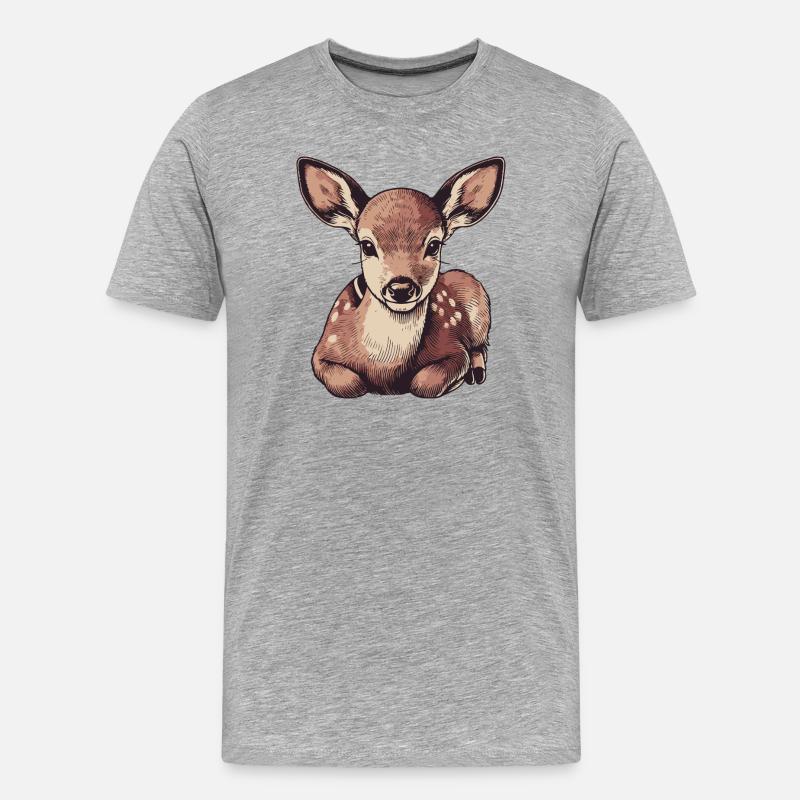 Chevreuil - T-shirt bio Premium Homme - gris chiné