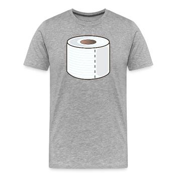 PAPIER TOILETTE PAPIER TOILETTE - T-shirt bio Premium Homme - gris chiné - Devant - Damien (186cm)