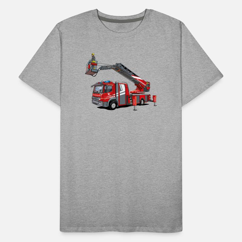 Fire brigade turntable ladder with rescue cage Men's Premium Organic T-Shirt