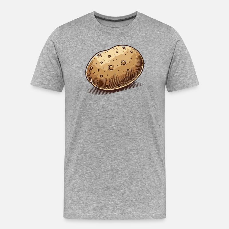 Kartoffel - Männer Premium Bio T-Shirt - Grau meliert