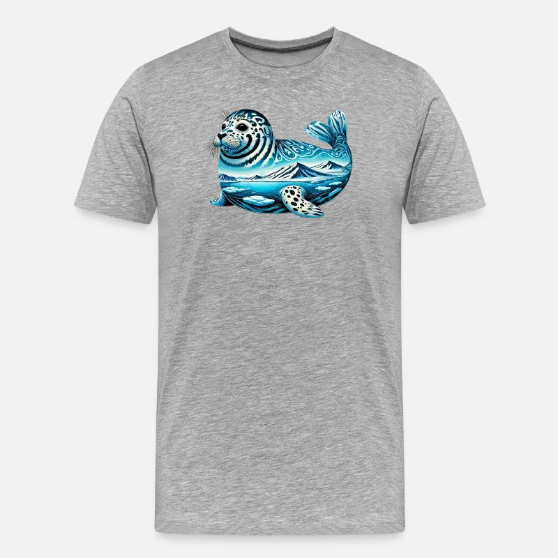 Siegel - Männer Premium Bio T-Shirt - Grau meliert