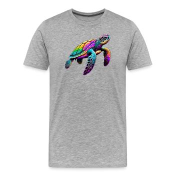 Turtle - Men's Premium Organic T-Shirt - heather grey - Front - Damien (186cm)