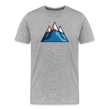 Gebirge - Männer Premium Bio T-Shirt - Grau meliert - Vorne - Damien (186cm)