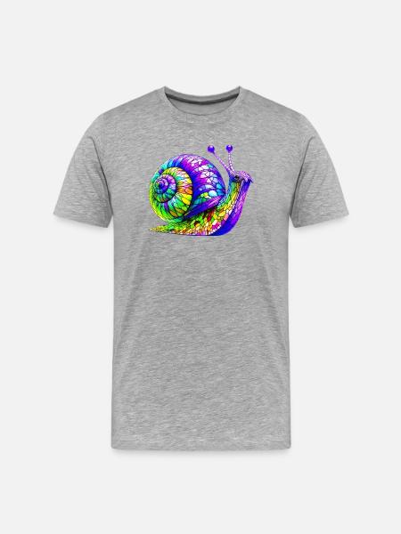 Escargot - T-shirt bio Premium Homme - gris chiné