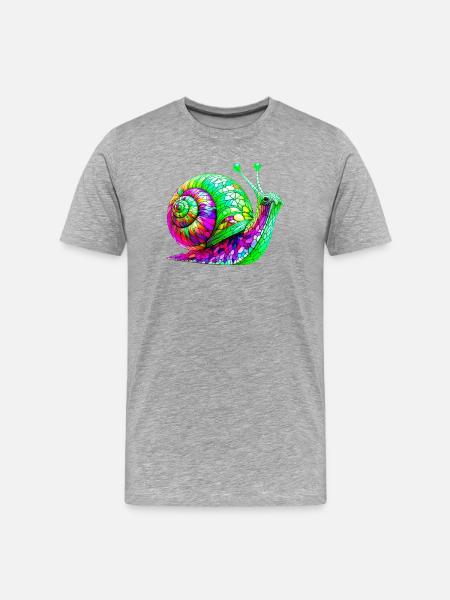Snail - Men's Premium Organic T-Shirt - heather grey