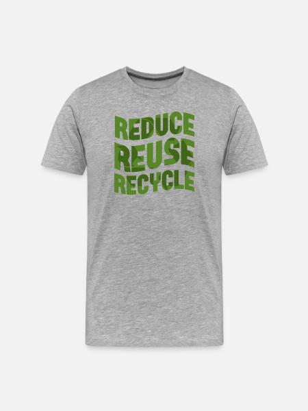 Reduce Reuse Recycle - Men's Premium Organic T-Shirt - heather grey