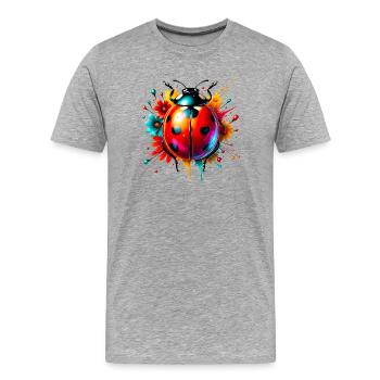 Coccinelle - T-shirt bio Premium Homme - gris chiné - Devant - Damien (186cm)