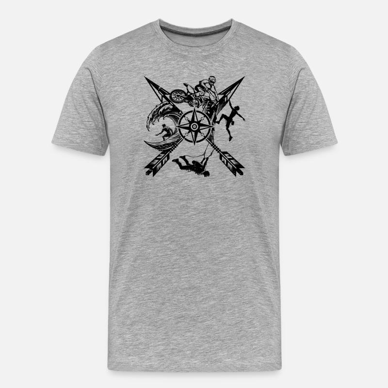 Bitte laden Sie das Designbild hoch - Männer Premium Bio T-Shirt - Grau meliert