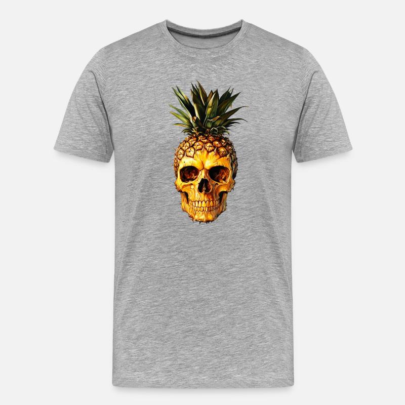 Skullanas - Männer Premium Bio T-Shirt - Grau meliert