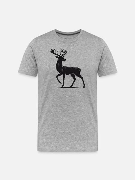 Sublime deer in silhouette style - Men's Premium Organic T-Shirt - heather grey