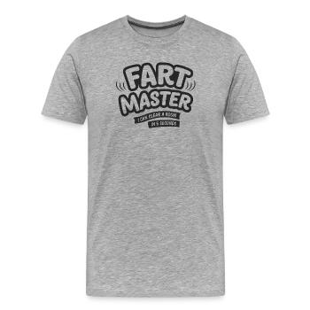 Master Tee Lustig Ich kann einen Raum in 5 Sekunden räumen. - Männer Premium Bio T-Shirt - Grau meliert - Vorne - Damien (186cm)
