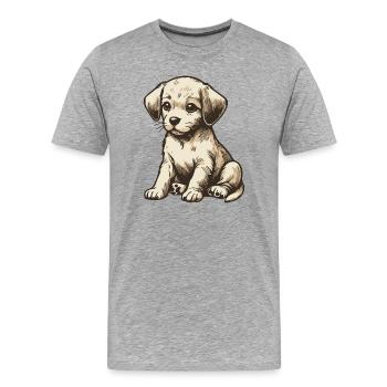 Pour de vrai, je suis adorable ! - T-shirt bio Premium Homme - gris chiné - Devant - Damien (186cm)