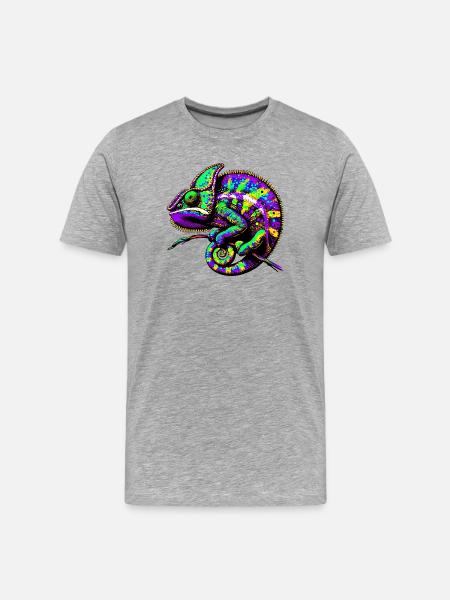 Chameleon - Men's Premium Organic T-Shirt - heather grey