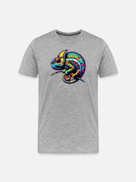 Chameleon - Men's Premium Organic T-Shirt - heather grey