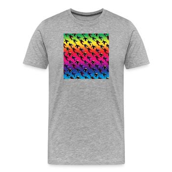 Dancers - Men's Premium Organic T-Shirt - heather grey - Front - Damien (186cm)