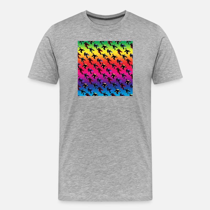 Tänzer - Männer Premium Bio T-Shirt - Grau meliert