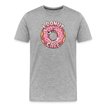 Donut Care - Men's Premium Organic T-Shirt - heather grey - Front - Damien (186cm)