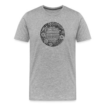 A REAL FRIEND IS ONE WHO WALKS IN - Men's Premium Organic T-Shirt - heather grey - Front - Damien (186cm)