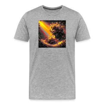 Paradies - Männer Premium Bio T-Shirt - Grau meliert - Vorne - Damien (186cm)