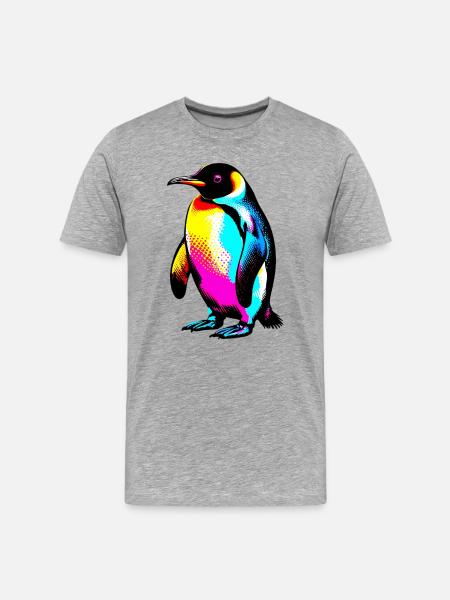 Penguin - Men's Premium Organic T-Shirt - heather grey