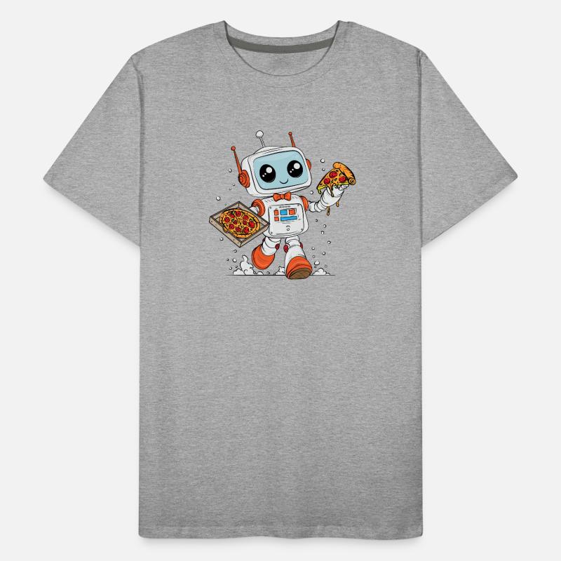 PizzaRobot– Multitask-Roboter, der Pizza Liefert Männer Premium Bio T-Shirt