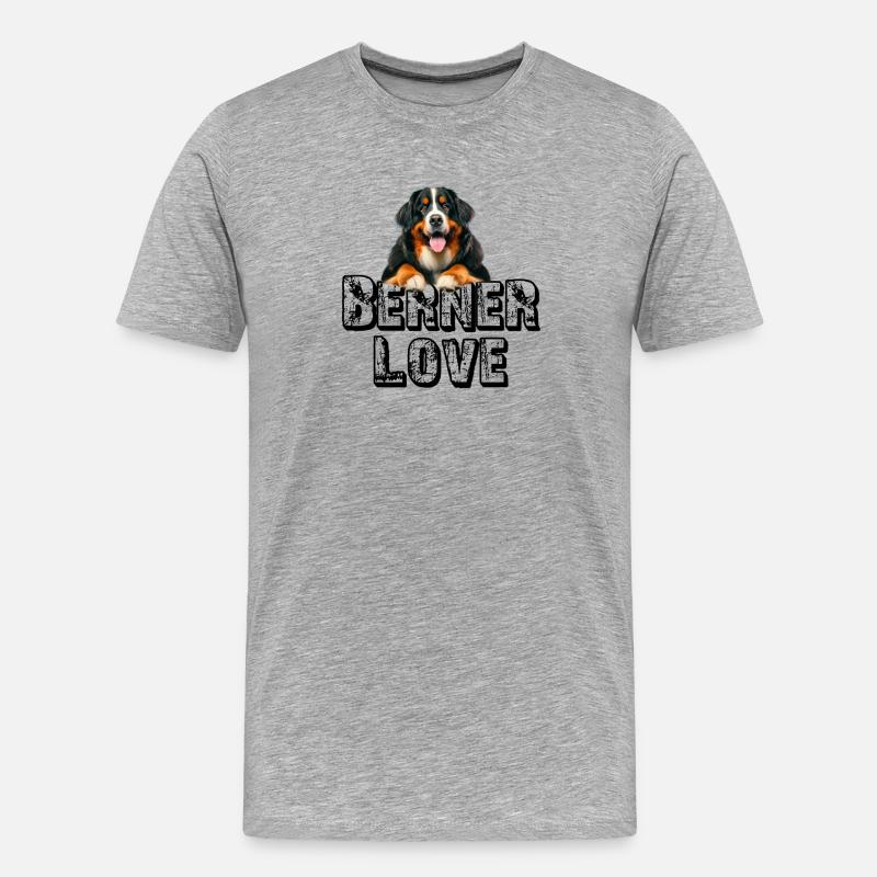 Berner Sennenhund - Männer Premium Bio T-Shirt - Grau meliert