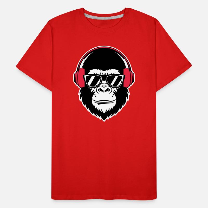 Cooler Gorilla-DJ Männer Premium Bio T-Shirt