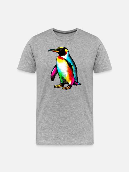 Penguin - Men's Premium Organic T-Shirt - heather grey