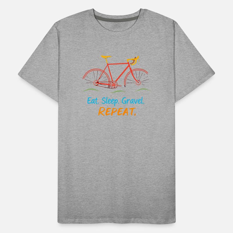 Manger dormir gravier répéter T-shirt bio Premium Homme