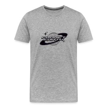 Planet Earth - Men's Premium Organic T-Shirt - heather grey - Front - Damien (186cm)