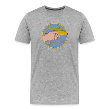 Stay Down Don´t Move Funny Banana - Men's Premium Organic T-Shirt - heather grey - Front - Damien (186cm)