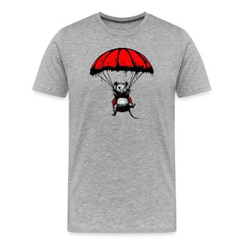 Adrenaline Council: Adventure Calls - Men's Premium Organic T-Shirt - heather grey - Front - Damien (186cm)
