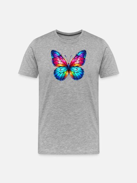 Papillon - T-shirt bio Premium Homme - gris chiné