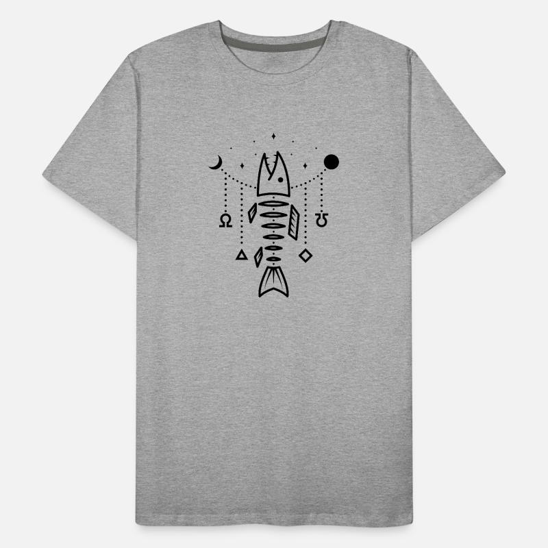 Fishing - Design Fish in Boho Style Men's Premium Organic T-Shirt