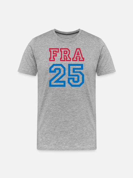 FRANCE - T-shirt bio Premium Homme - gris chiné