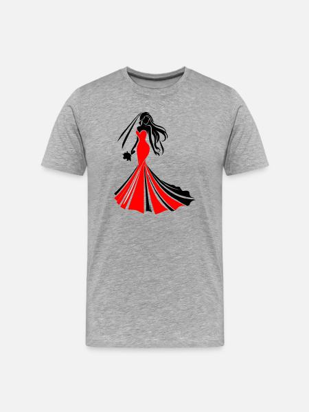 Mariée - T-shirt bio Premium Homme - gris chiné