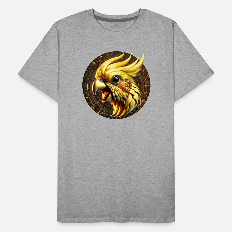 Steampunk-Bird (01) Männer Premium Bio T-Shirt