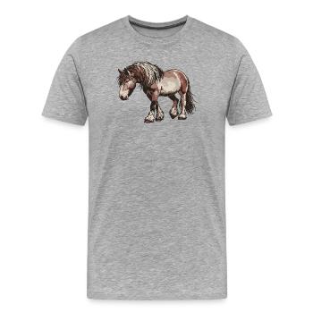 Trottez votre propre chemin - T-shirt bio Premium Homme - gris chiné - Devant - Damien (186cm)