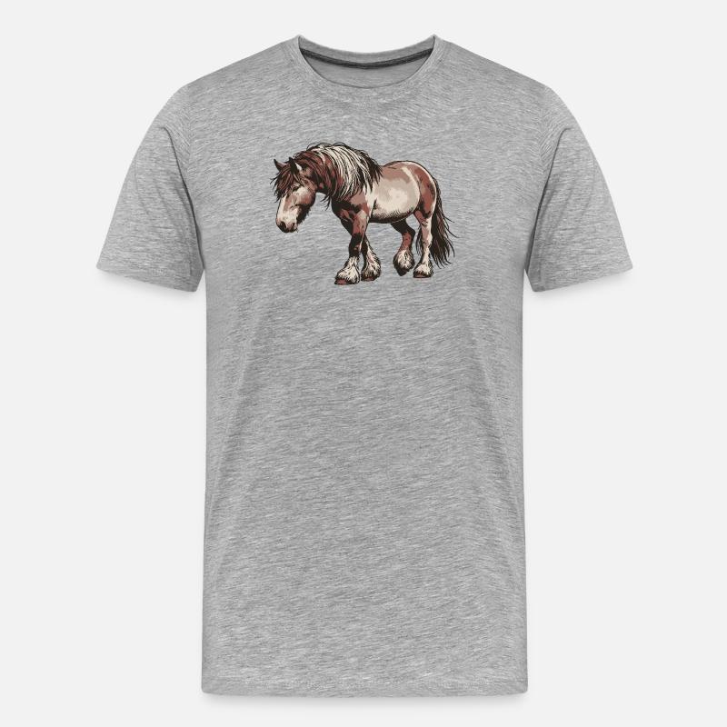 Trot Your Own Path - Männer Premium Bio T-Shirt - Grau meliert