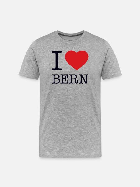 I LOVE BERN - Men's Premium Organic T-Shirt - heather grey