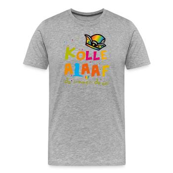 Carnival Alaaf - Men's Premium Organic T-Shirt - heather grey - Front - Damien (186cm)