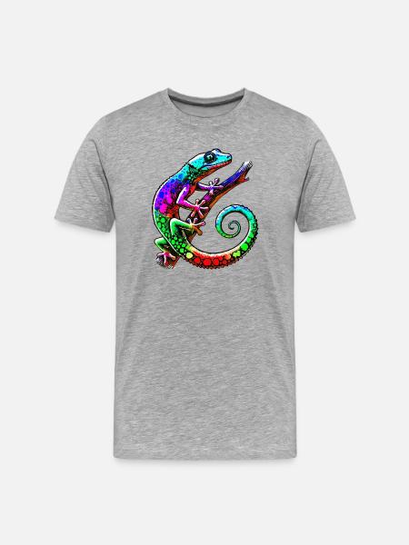 Gecko - T-shirt bio Premium Homme - gris chiné