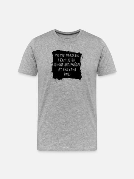 ADHD - Men's Premium Organic T-Shirt - heather grey