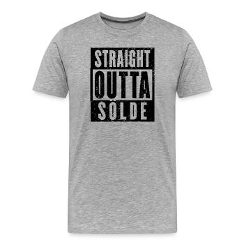Sölde, Ruhrgebiet, Ruhrpott, echter Sölder - Männer Premium Bio T-Shirt - Grau meliert - Vorne - Damien (186cm)